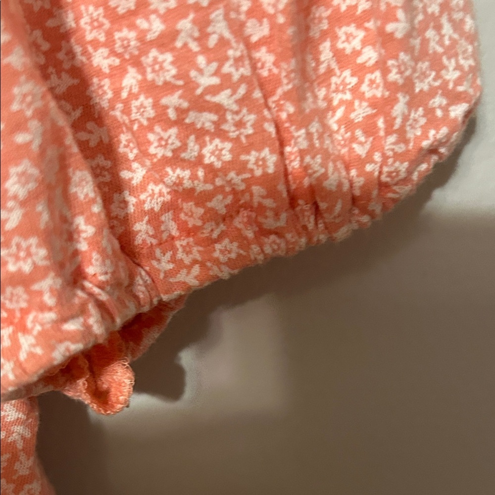 Lucky Brand peach Floral s/s Blouse. XS. - Picture 3 of 5